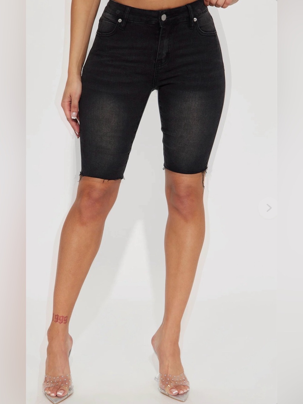 Fashion nova daily stretch denim Bermuda shorts